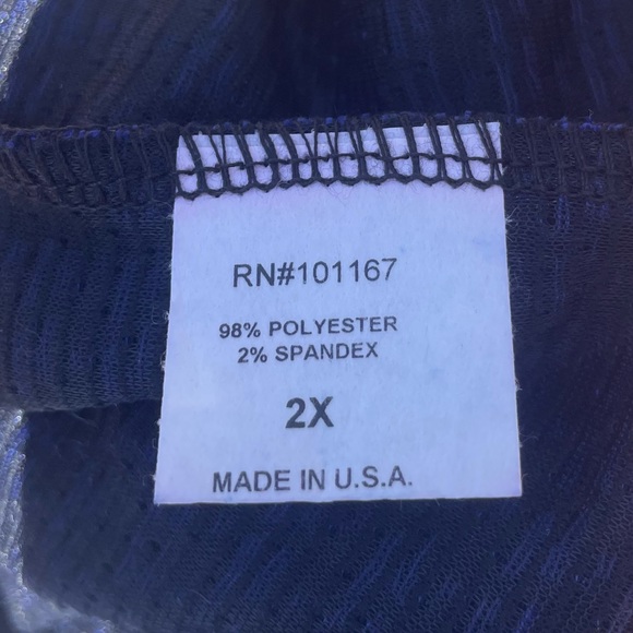 Cha Cha Vente black/blue houndstooth print midi skirt / 2X / Excellent condition - Picture 11 of 12